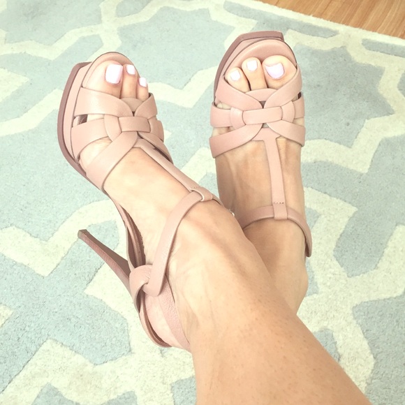 Yves Saint Laurent Shoes - Yves Saint Laurent nude tribute sandals