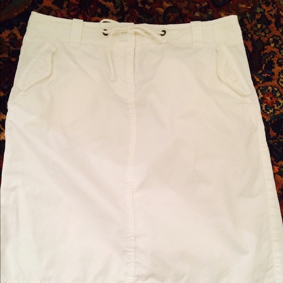 J. Crew Chino white cargo skirt