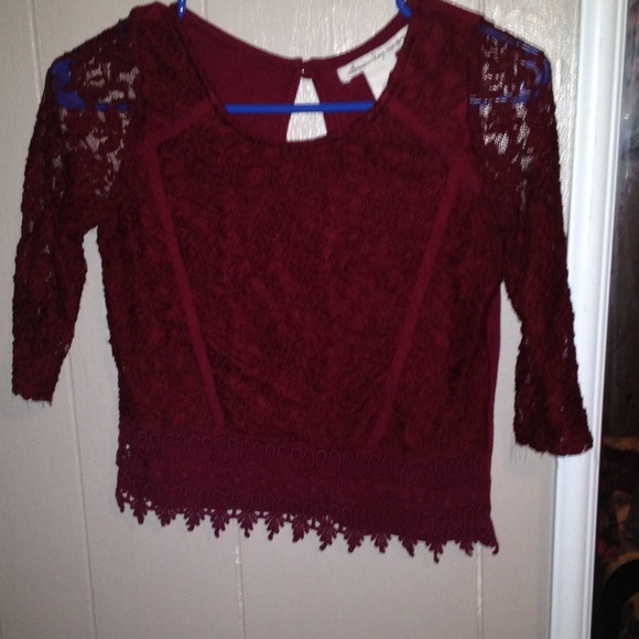 Red crochet top