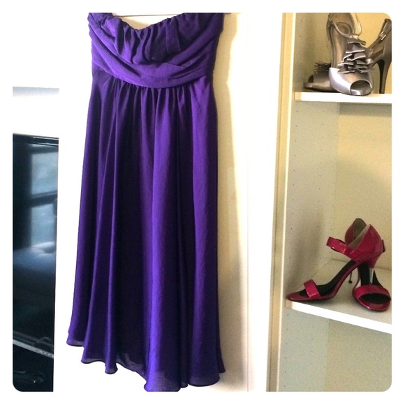 Strapless Royal Purple Dress