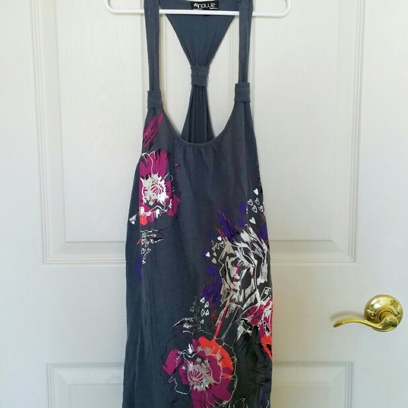 Nollie Metallic Floral Print Tank Top