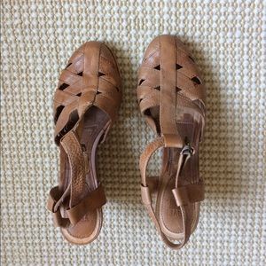 Frye Leather Wedge Sandals