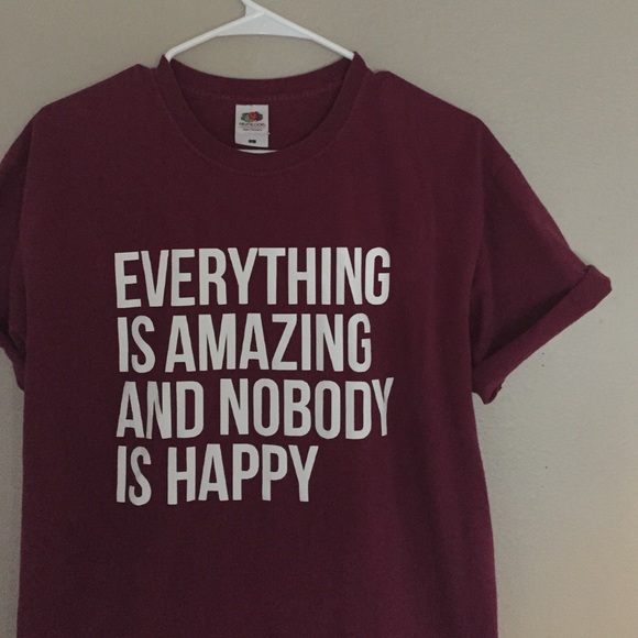 printed text t-shirt