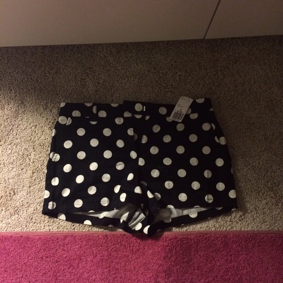 polka dot high waisted shorts