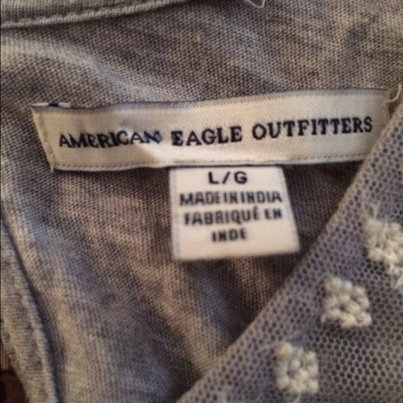 American Eagle Outfitters Grey Detailed Tank - Picture 3 of 4