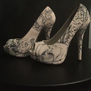 Iron Fist platform heels with open toe