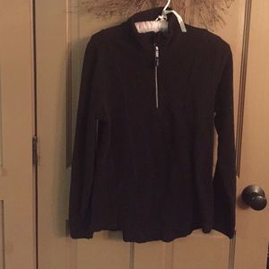 Fitted fleece half zip running jacket