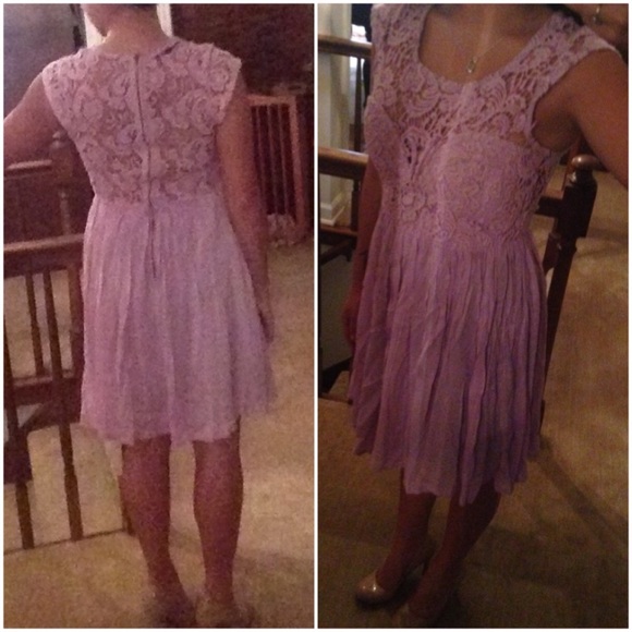 Lilac Crochet Lace Dress (NWOT) (OVER 50% OFF)