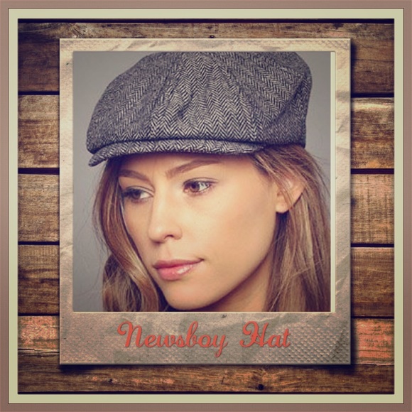 🆕Gray Newsboy Hat with Buckle Embellishment