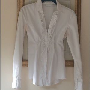 Ruffle collar Button Down Women's Shirt