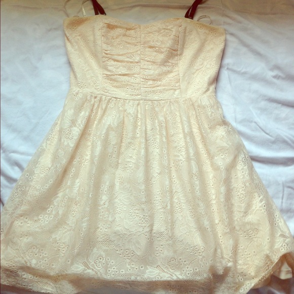 Cream lace dress