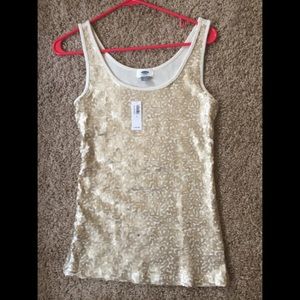 Old Navy Gold Sequin Tank