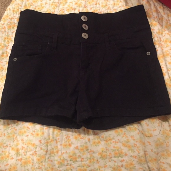 Black high waisted shorts