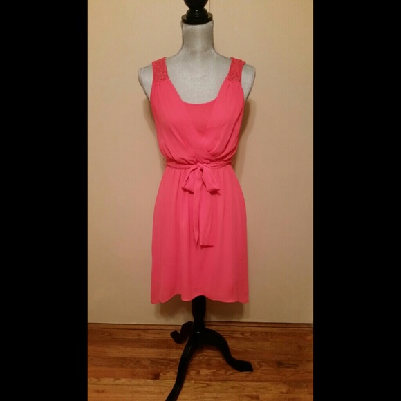 Express Pink Chiffon Dress