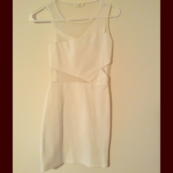 Urban Outfitters white mesh bodycon dress Sz Small