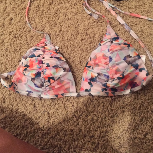 Colorful push-up target bathing suit top