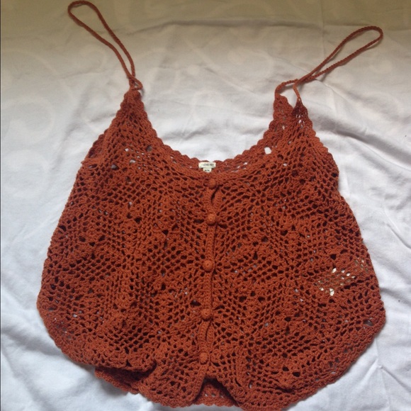 Orange crochet top