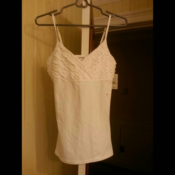 NWT Express Ruffle Tank Top w/ Shelf Bra