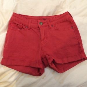 Urban outfitters red mid rise short