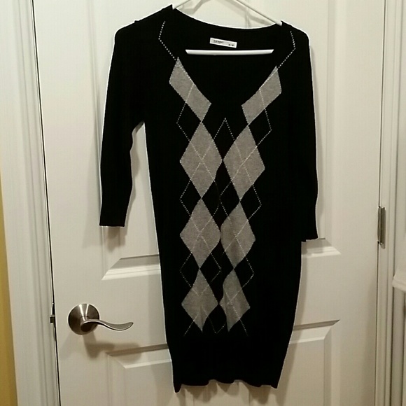Argyle sweater dress