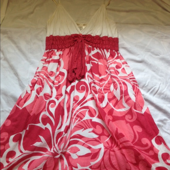Pink and white Hawaiian dress