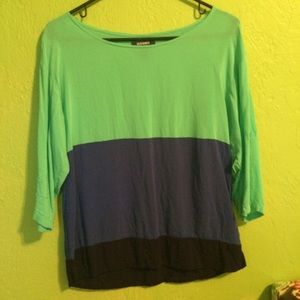 Long Sleeve Color Block Top