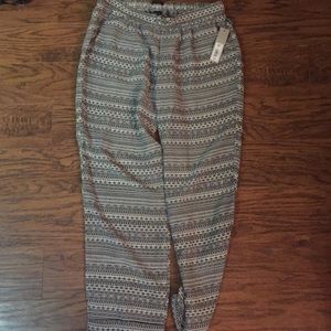 Black/white semi sheer pants