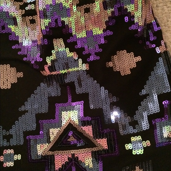 Express sequined skirt - Picture 2 of 4