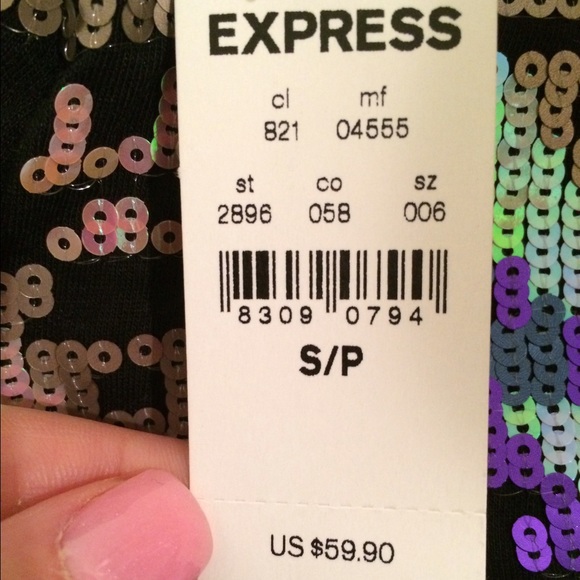 Express sequined skirt - Picture 3 of 4