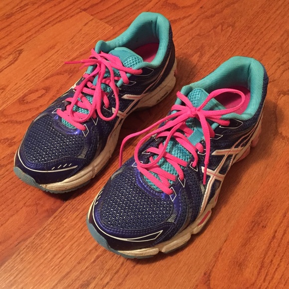 Purple/Turquoise/Pink/White Running Shoes