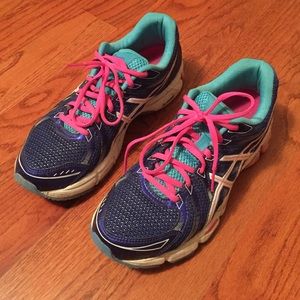 Purple/Turquoise/Pink/White Running Shoes