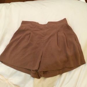 Light brown high waisted float shorts