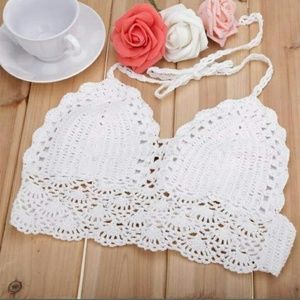 White crochet Bralet croptop