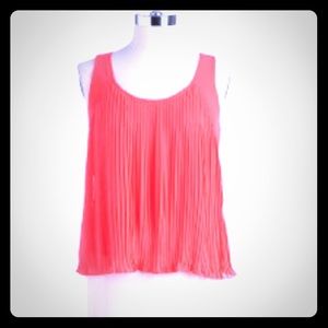 Hot pink pleated top