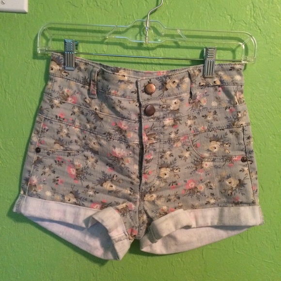 Floral High Waisted Shorts