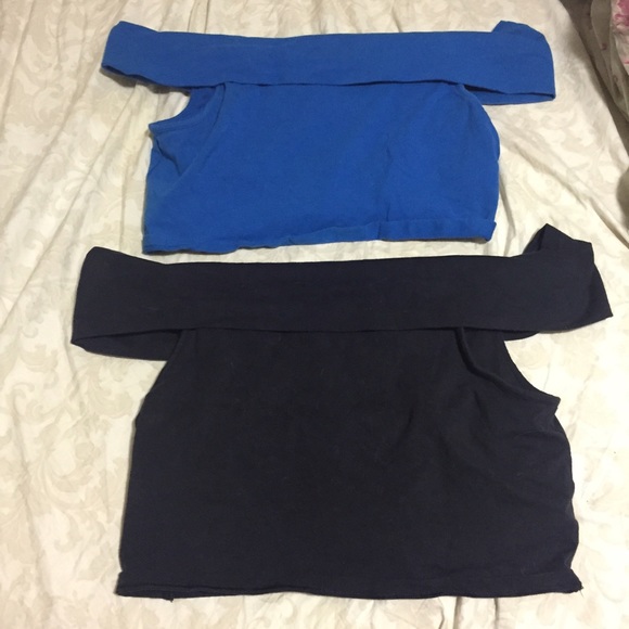 2 VS Off Shoulder Bra Crop Tops