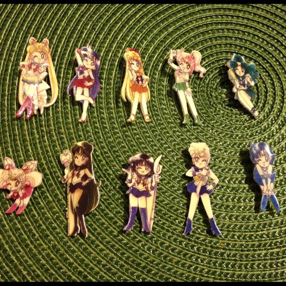 Sailor Moon Sailor Scout Pins Brooch 90s