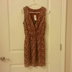 Red and white butterfly print dress tags attached