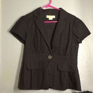 Michael Kors short sleeve denim blazer