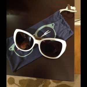 Fossil White and Tan Sunglasses