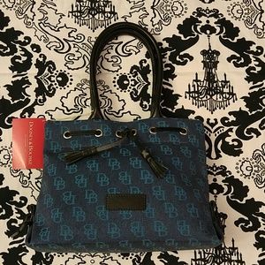 BNWT Denim Blue Monogram Dooney & Bourke Handbag