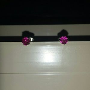 Pink diamond earrings