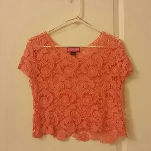 Lace crop top size small