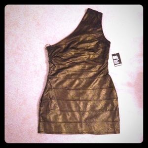 Express Gold Bandage Dress💛