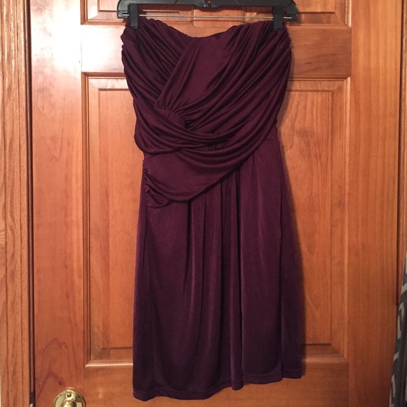 Express brand Plum strapless dress