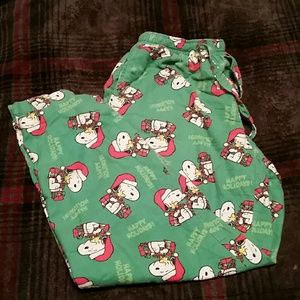 Snoopy christmas pajama pants