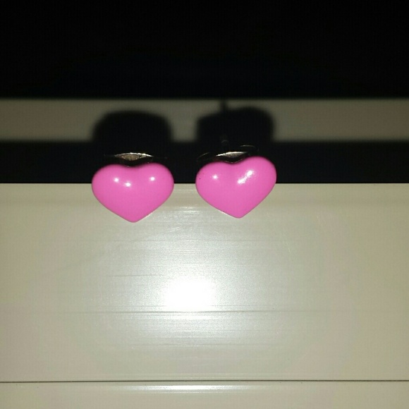 Bright pink earrings
