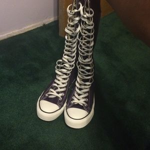 New purple knee high converse.. Without box