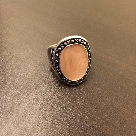 Pink and Silver Statement Ring