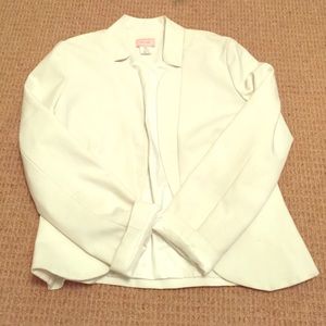 White Collarless Blazer